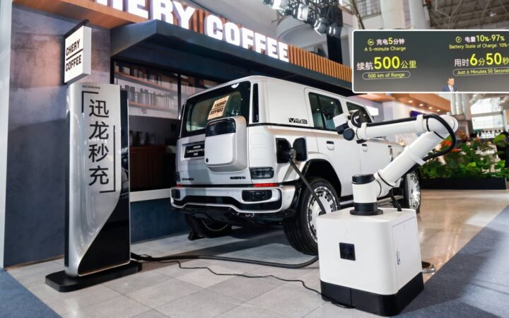 Chery 5 минутта 500 км беретін 1,44 МВт зарядтау жасады