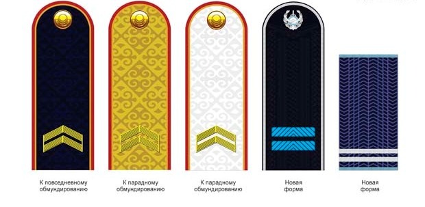 Погоны младшего сержанта полиции Казахстана