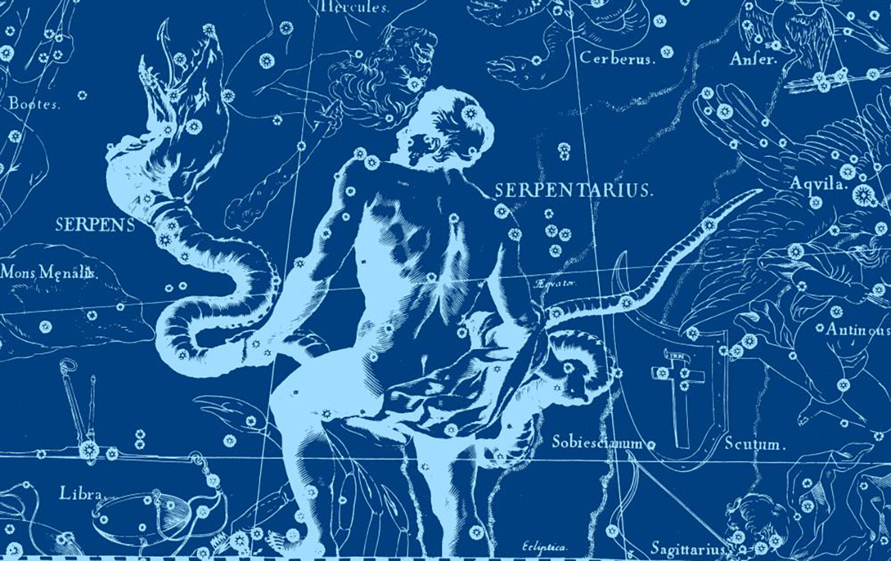 Сарышаян мен Мерген арасындағы Жыланұстаушы шоқжұлдызы