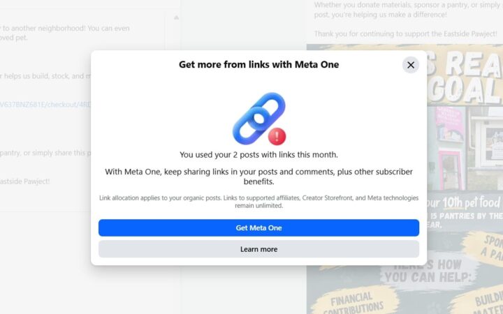 Facebook әкімдіктер мен қорлардан сілтеме үшін ақы ала бастады