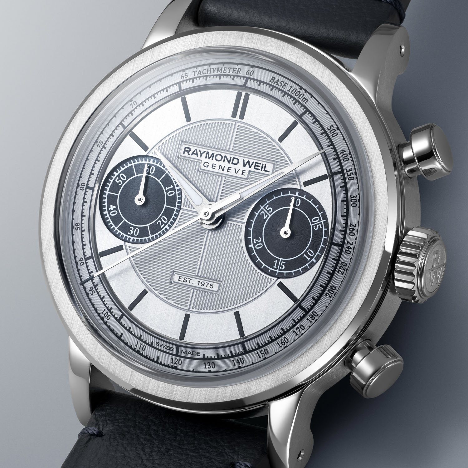 Көк былғары бауы бар Raymond Weil Millesime Jubilee сағаты