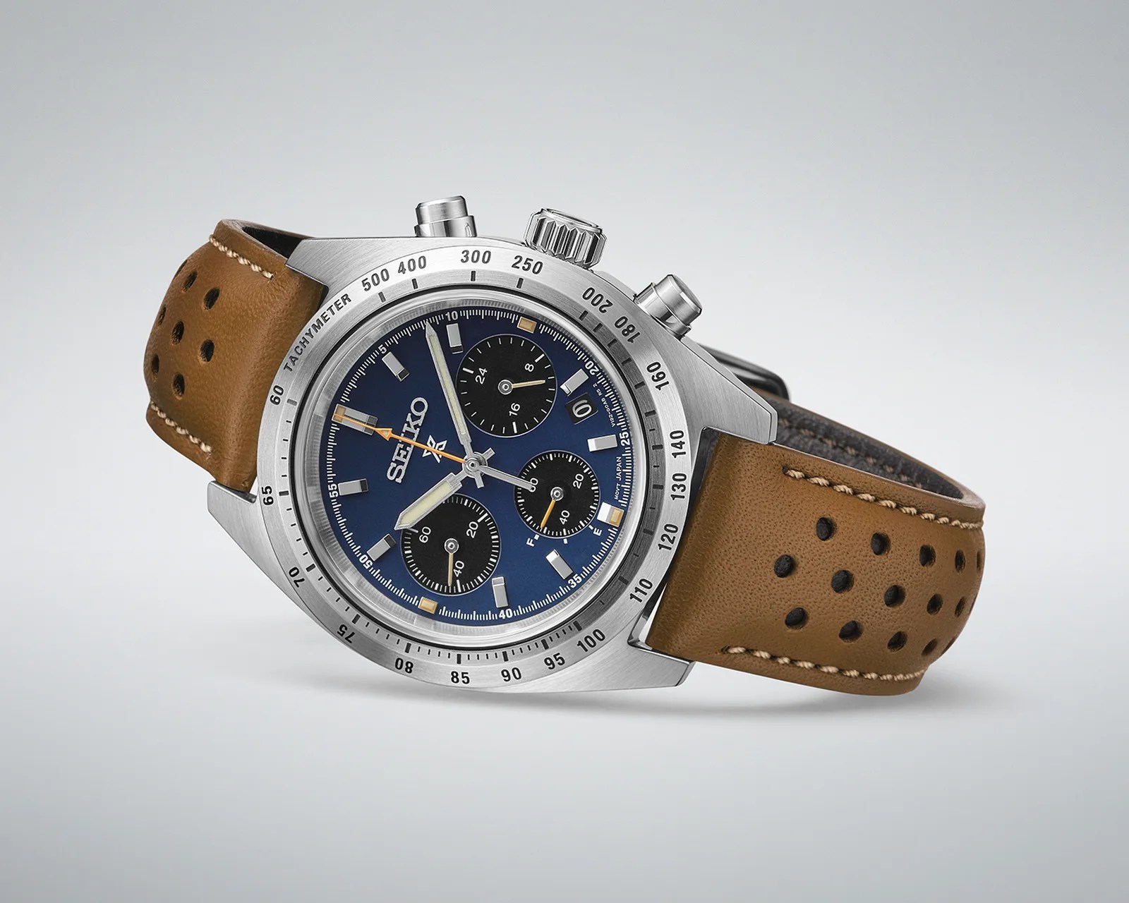 Seiko Speedtimer HBJ008 сағатының Midnight Riviera Blue тергіші