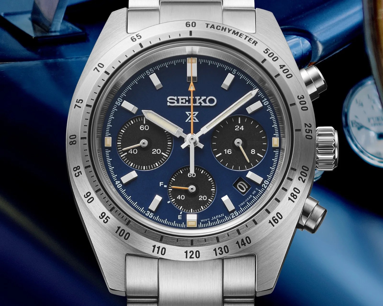 Былғары белбеудегі Seiko Speedtimer HBJ008