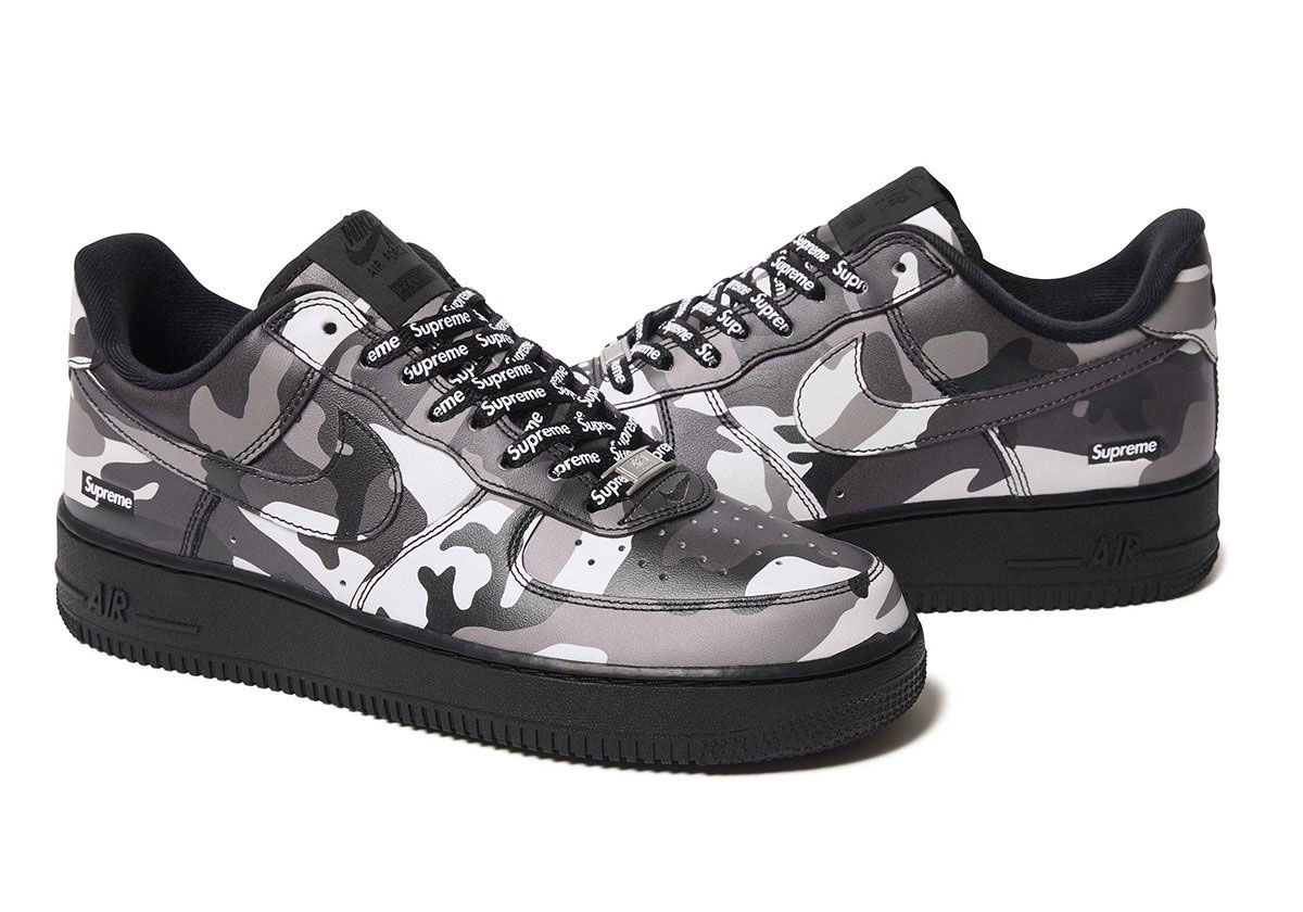 Supreme x Nike Air Force 1 Low Snow Camo кроссовкасы