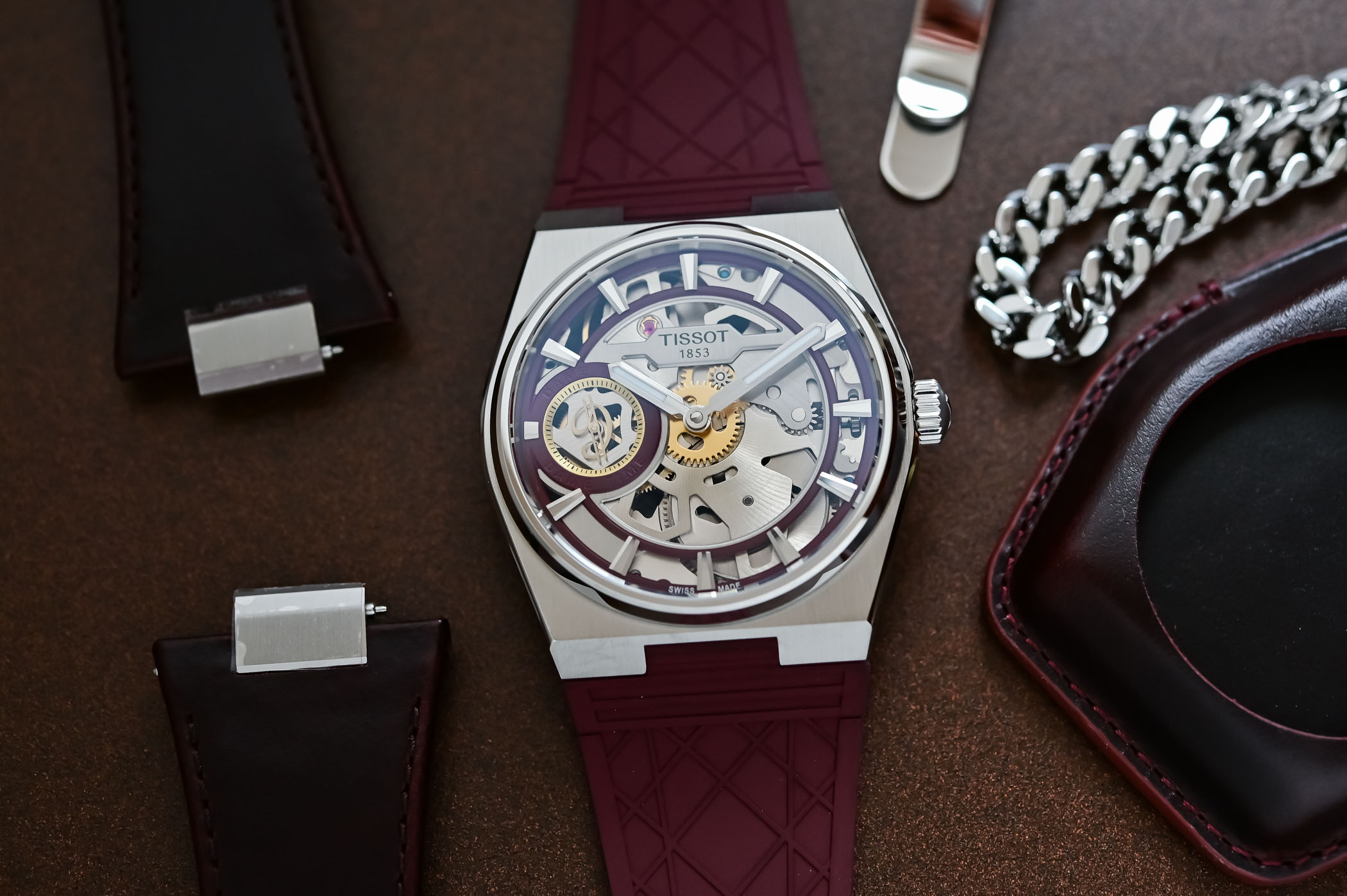 Шие түсті баудағы Tissot PRX Skeleton Damian Lillard